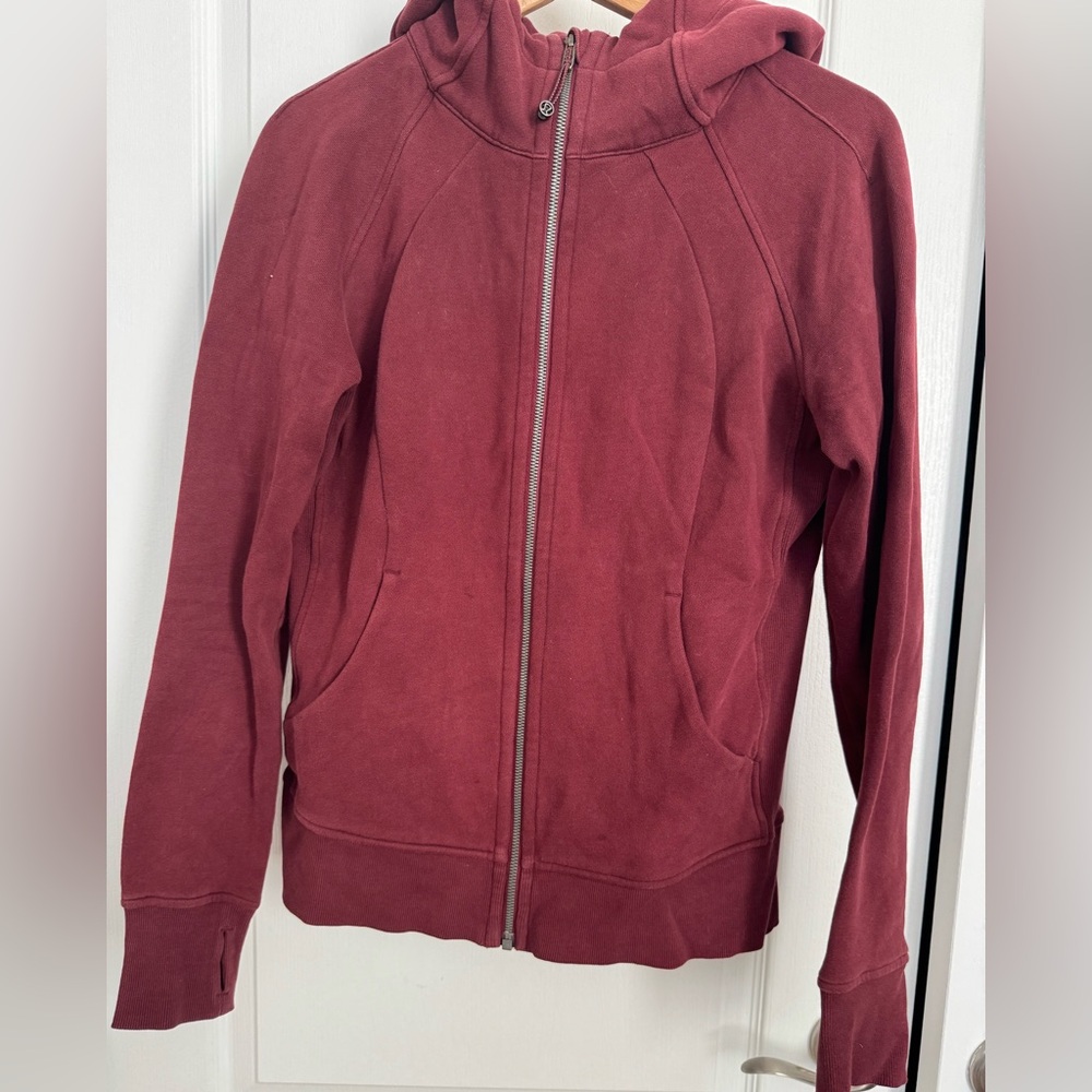 Lululemon Scuba Full-Zip Hoodie in Burgundy- size 8 / US M